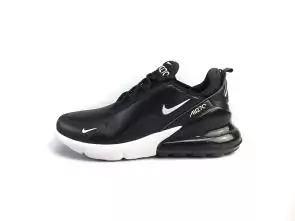 air max 270 smooth leather sport ah8050-002  black white